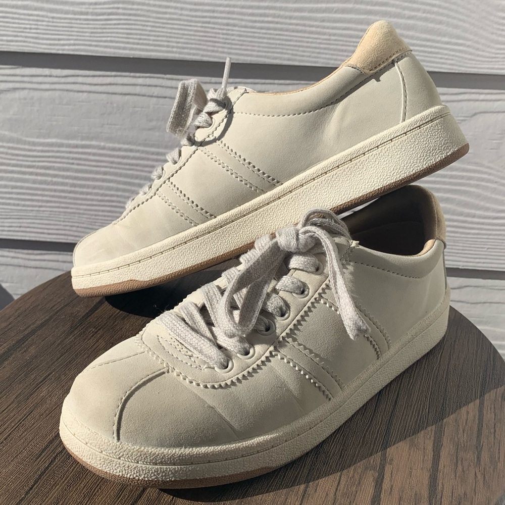 Cream Suede Sneakers NWOT